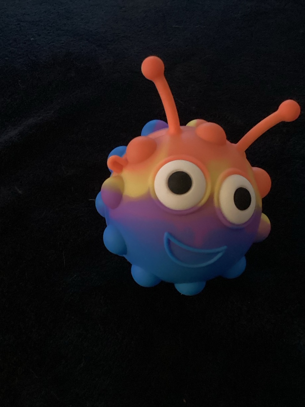 Rainbow Monster Sensory Squeeze Toy light up baby - Multicolor
